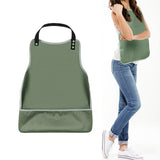 3 PCS Waterproof Washable Adult Bibs with Crumb Catcher Pockets