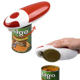 Automatic Electric Can Opener One-Touch Hands-Free Can Opener Battery Operated Kitchen Gadget Red