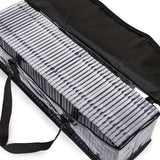 2PCS Portable DVD Storage Bag Disc CD Carry Case Clear Cover for 35-40 Discs