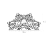Half Mandala Decals Wall Sticker Home Rooms Yoga Art Decor Black