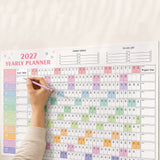 2027 Yearly Wall Calendar for Home Office and School Use Style 2