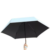 Mini Folding Travel Umbrella with UPF50+ Sun Protection for Outdoor Use Blue