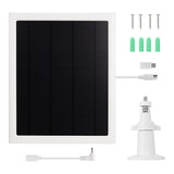 8W Solar Panel for Ring Camera Compatible with Ring Stick Up Cam Battery White