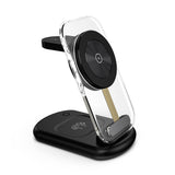 3-in-1 Wireless Charging Station for Apple Devices Wireless Charger Dock with Night Light Black