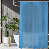 PEVA Shower Curtain Liner Heavy Liner 180x180cm with Rustproof Grommets and Hooks Style 1