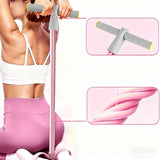 6-Tube Pedal Resistance Band with Handles Fitness Expander for Body Workouts Pink