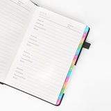 Password Book with A-Z Alphabet Tabs and Elastic Closure Black