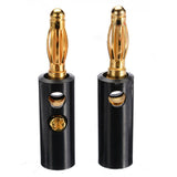 40 PCS Connector 4mm Gold Plated Banana Audio Speaker Plugs for Audio Black