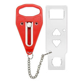 Portable Door Lock Travel Security Device Red