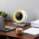 USB Desk Fan Rechargeable 100 Speeds with Display 120 Rotation Yellow