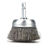 6 PCS Wire Brush for Drill Coarse Carbon Steel Crimping Wire Wheel Brush
