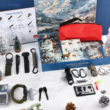 Survival Kit Advent Calendar for Men 24-Day Outdoor Tool Gift Countdown Box