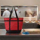 Insulated 39L Reusable Tote Bag for Grocery Shopping for Picnic Beach Grocery Red