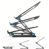 Adjustable Laptop Stand for Desk, Metal Foldable Laptop Riser Ventilated Cooling Lectern for Desk