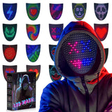 LED Gesture Sensing Mask with 50 Pattern Light Effects for Halloween Parties