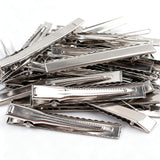 100-Pack Silver Metal Hair Clips for and Women DIY Craft Hairpins L