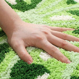 Non Slip Cute Monstera Bath Mat Green Leaf Bath Mat for Bathroom