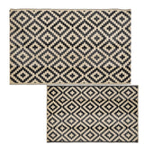 Outdoor Rug Reversible Rug Modern Area Rug Large Floor Mat for Outdoors Black and Cream