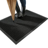 PVC Entrance Mat 45x75cm Slip Resistant Rubber Backing for Door Black