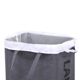 Rolling Narrow Tall Laundry Basket with Wheels for Bathroom and Laundry Room Grey