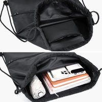 Drawstring Backpack Sport Gym Sackpack Lightweight Zipper Bag