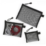 8 PCS Travel Mesh Organizer Set Black Bags in 4 Sizes