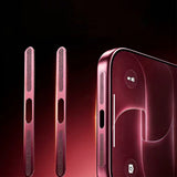 4PCS Metal Dust Mesh Covers for iPhone 18 Pro 18 Pro Max Red