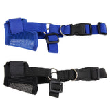 2Pcs Dog Muzzle Mouth Cover Anti Bite Barking Chewing Mesh for Small Medium Large Dogs Black+Blue