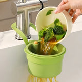 Kitchen Sink Strainer Basket with Faucet Hook – Fruit & Vegetable Stopper Green