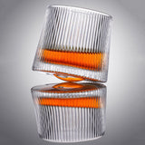 4PCS 180ml Spinning Whiskey Glasses for Bourbon Scotch Liquor and Cocktails Style 3