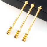 6Pcs Mini Powder Ladle Scoop Mini Spoon Spatula Metal Shovel Silver color Spoon Gold