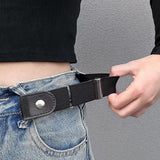 4Pcs Buckle-free Stretch Elastic Belt Invisible No Bulge Hassle For Jean Men Women