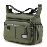 Men’s Multi-Pocket Crossbody Shoulder Bag for Travel and Daily Commuting Army Green