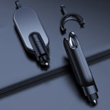 2-in-1 Car Emergency Escape Tool with Glass Breaker and Belt Cutter Black