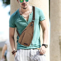 Men's Crossbody Bag Chest Sling Bag for Travel Hiking