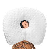 Ear Piercing Pillow with an Hole for Side Sleeper White