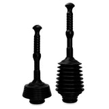 Toilet Plunger Removes Heavy Duty Clogs with Detachable Bellows Design