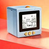 Thermal Mini Printer AI Voice Inkless Sticker with 2.4in Screen Blue