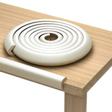 2 PCS 2m Self Adhesive L Shaped NBR Foam Table Edge Guards White