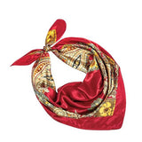 90cm Head Scarf for Women Scarf Printed Satin Square Scarf Bandanas for Women Style 1