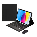 Keyboard Case with Mouse for iPad 11 A16 2025 and iPad 10th Gen 10.9 Bluetooth Keyboard with Touchpad Multi-Angle Stand Black