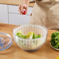 5L Vegetable and Fruit Dryer Multifunctional Salad Spinner Light Blue