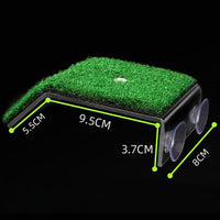 Turtle Basking Platform Simulation Grass Turtle Ramp for Fish Tank Aquarium
