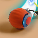 2-Mode Automatic Moving Ball Toy for Cats USB Rechargeable Interactive Cat Toy Orange