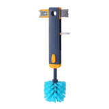 4 in1 Multi-Functional Bottle Cleaning Brush U-shape Bottle Cup Lid Cleaning Brush Blue