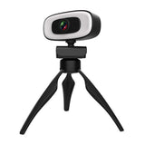 4K Webcam with Ring Light & Tripod – Built-in Mic
