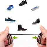 2 Pairs Elastic Shoe Laces No Tie Shoe Laces Tieless for Adults Elderly Black