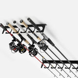 Horizontal Fishing Rod Storage Holders Fishing Pole Display Rack  for Garage Wall Ceiling Mounted