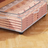 Under Bed Storage Containers with Wheels Drawers for Shoes Clothes and Blankets