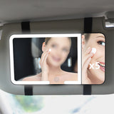 Car Sun Visor Vanity Mirror with Lights 5X Close-Up View Makeup Mirror